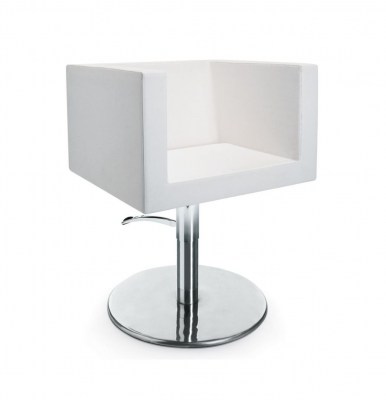 Sillón peluquería Dice blanco - base Malcom